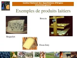 exemples de produits laitiers