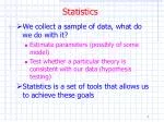 Statistics - slide 1