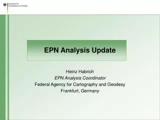 EPN Analysis Update