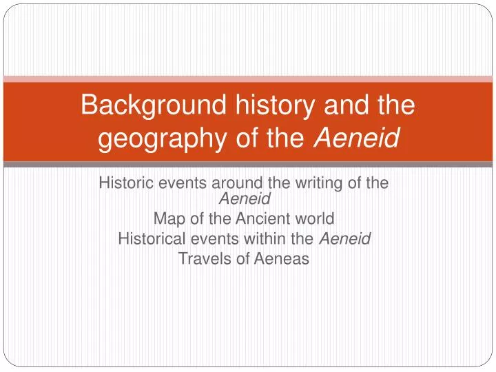 background history and the geography of the aeneid