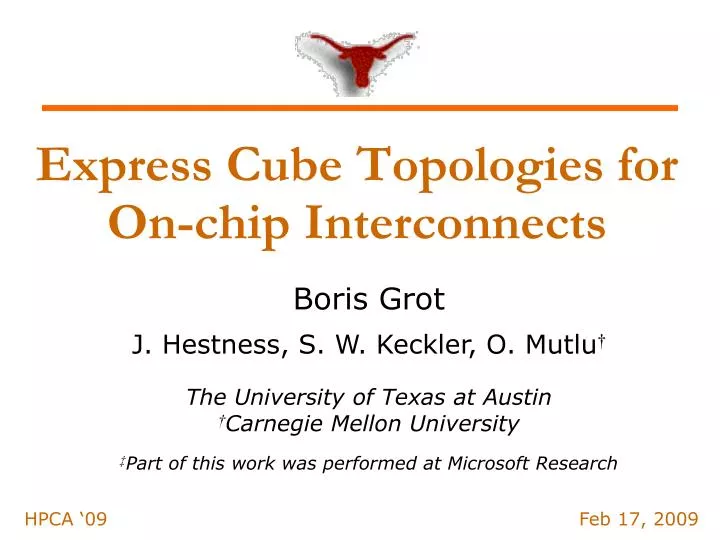 express cube topologies for on chip interconnects