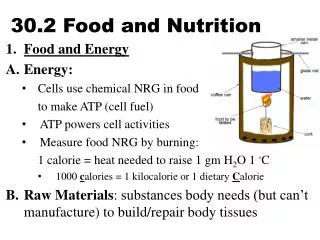 30.2 Food and Nutrition