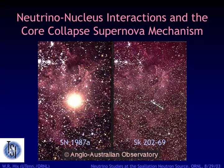 neutrino nucleus interactions and the core collapse supernova mechanism