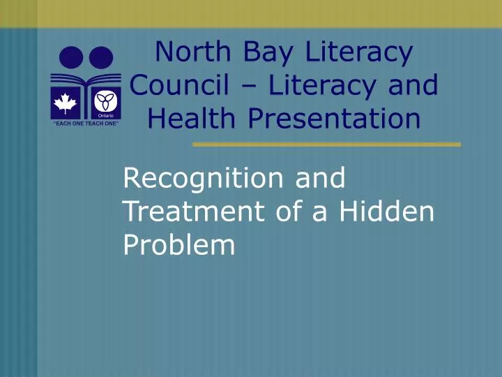 north bay literacy council literacy and health presentation