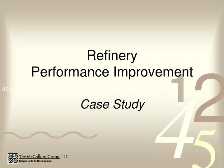 refinery performance improvement