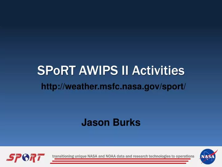 sport awips ii activities