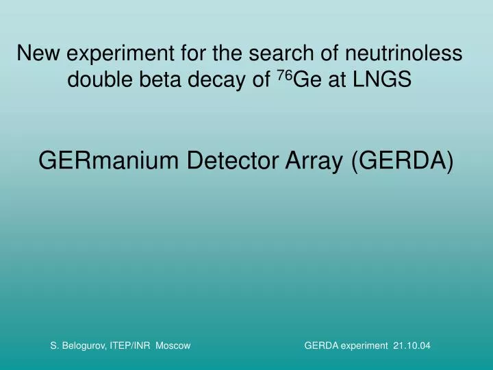new experiment for the search of neutrinoless double beta decay of 76 ge at lngs