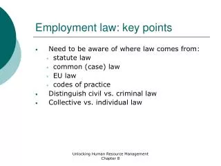 Employment law: key points
