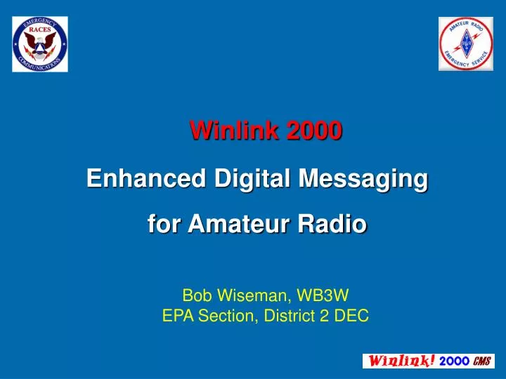 winlink 2000 enhanced digital messaging for amateur radio