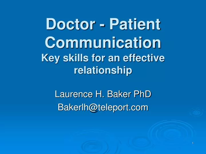doctor patient communication key skills for an effective relationship