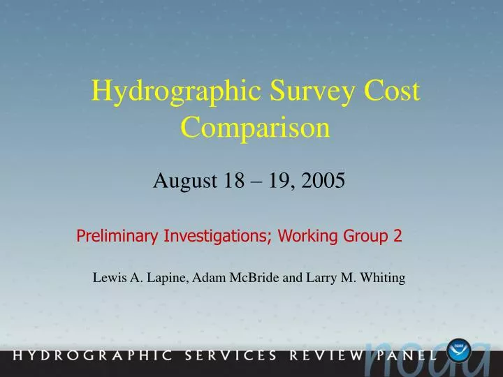 hydrographic survey cost comparison