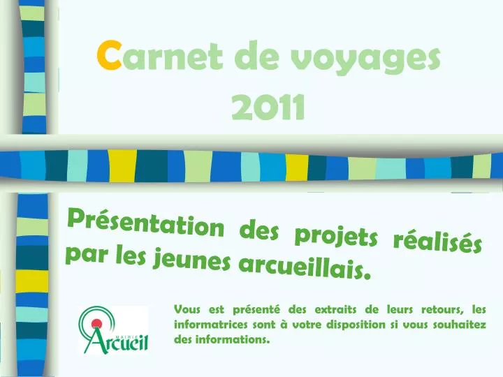 c arnet de voyages 2011