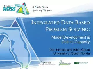 Integrated Data Based Problem Solving: