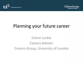 Planning your future career