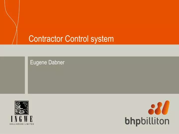 contractor control system