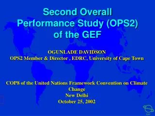 Second Overall Performance Study (OPS2) of the GEF