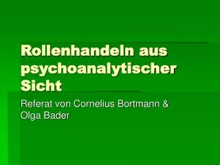 rollenhandeln aus psychoanalytischer sicht