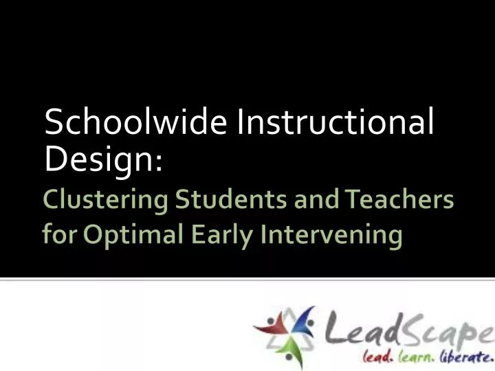 schoolwide instructional design