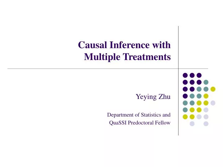 causal inference with multiple treatments