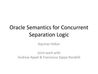 Oracle Semantics for Concurrent Separation Logic