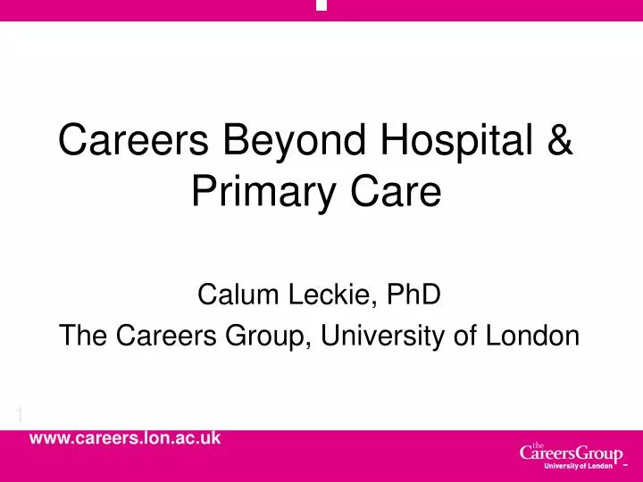 careers beyond hospital primary care