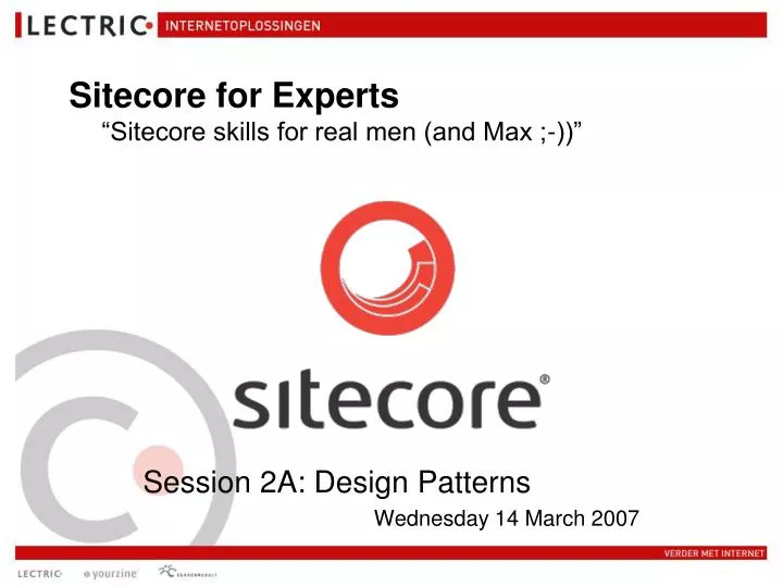 session 2a design patterns wednesday 14 march 2007