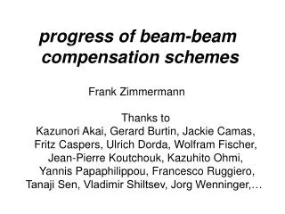 progress of beam-beam compensation schemes