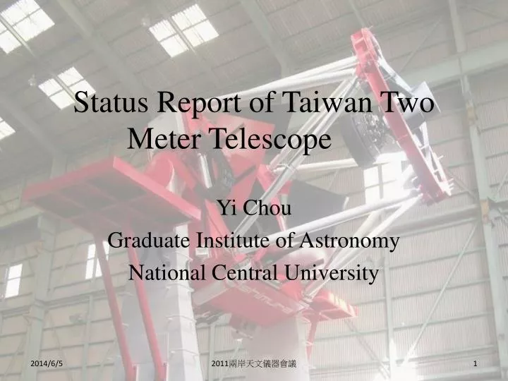 status report of taiwan two meter telescope
