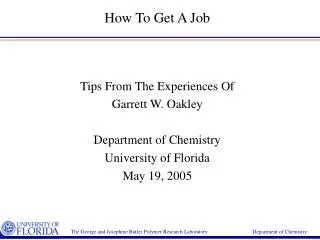 How To Get A Job