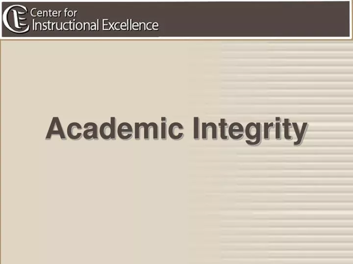 academic integrity