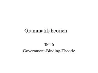 grammatiktheorien