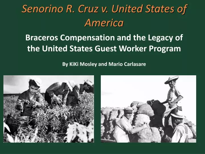 senorino r cruz v united states of america