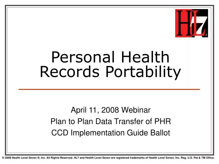 personal health records portability