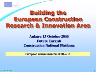 Building the European Construction Research &amp; Innovation Area