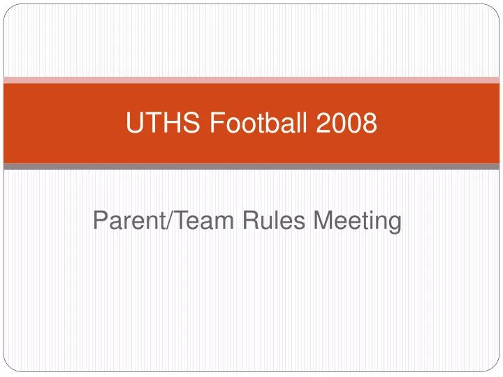 uths football 2008