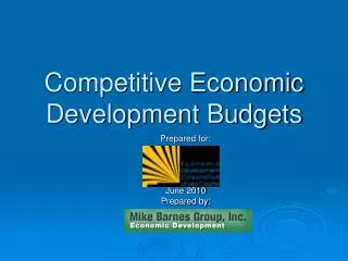 Competitive Economic Development Budgets