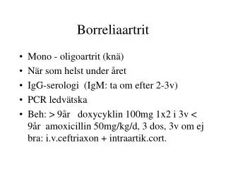 borreliaartrit