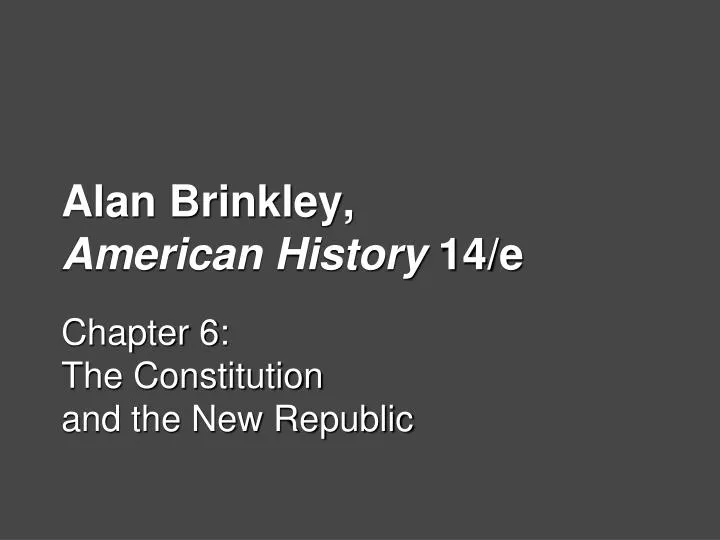 alan brinkley american history 14 e