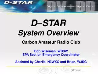 D–STAR System Overview