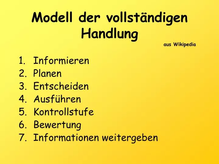 modell der vollst ndigen handlung aus wikipedia