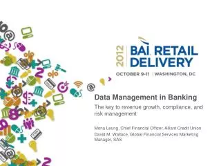 Data Management in Banking
