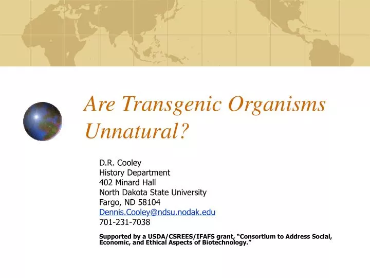 are transgenic organisms unnatural