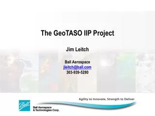 The GeoTASO IIP Project