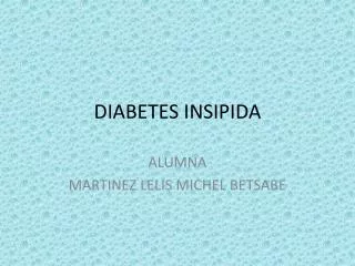 diabetes insipida