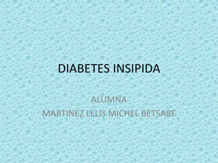 diabetes insipida