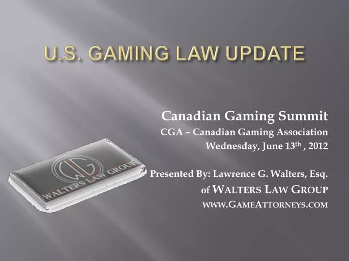 u s gaming law update
