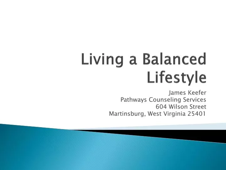 living a balanced lifestyle