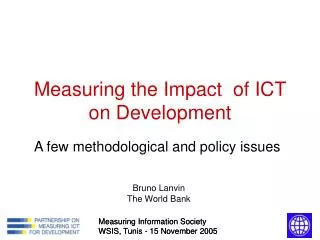 Measuring the Impact of ICT on Development