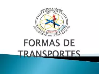FORMAS DE TRANSPORTES