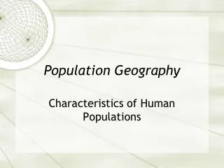 Population Geography